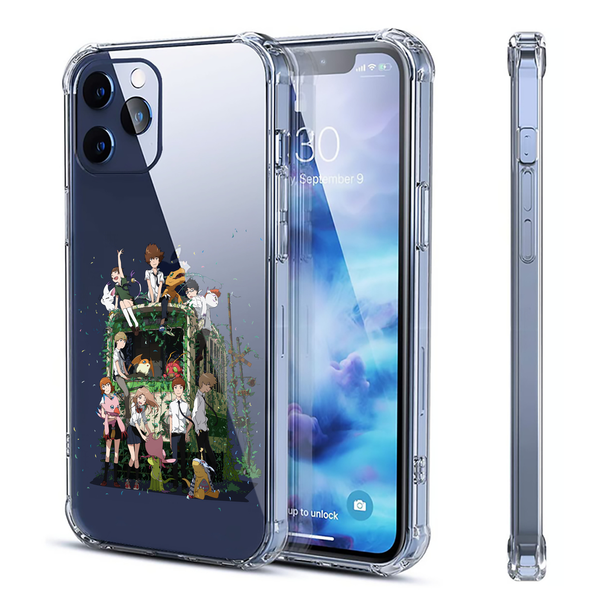 （画像用） Digimon デジタルモンスター/デジモン 【iPhone 12シリーズ対応】透明スマホケース（クリアソフトケース）